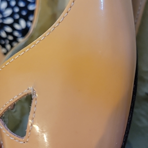 VTG! ANNE KLEIN PATENT LEATHER FLATS, PINK SIZE 10 - Picture 8 of 9